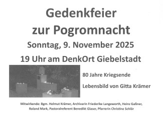 Gedenkfeier Pogromnacht